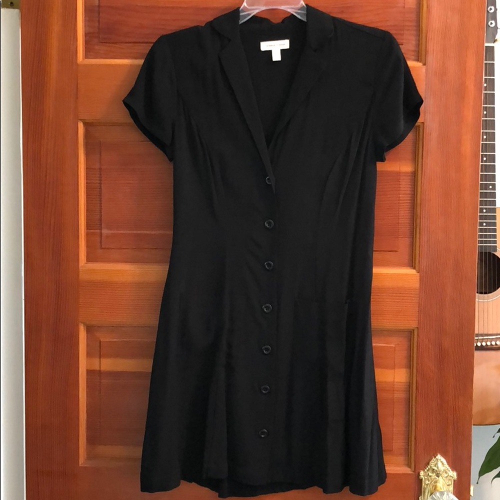 Black button down dress with pockets